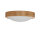 Lampe de plafond ronde bois verre abat-jour Ø27cm salon