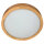 Lampe de plafond ronde bois verre abat-jour Ø27cm salon