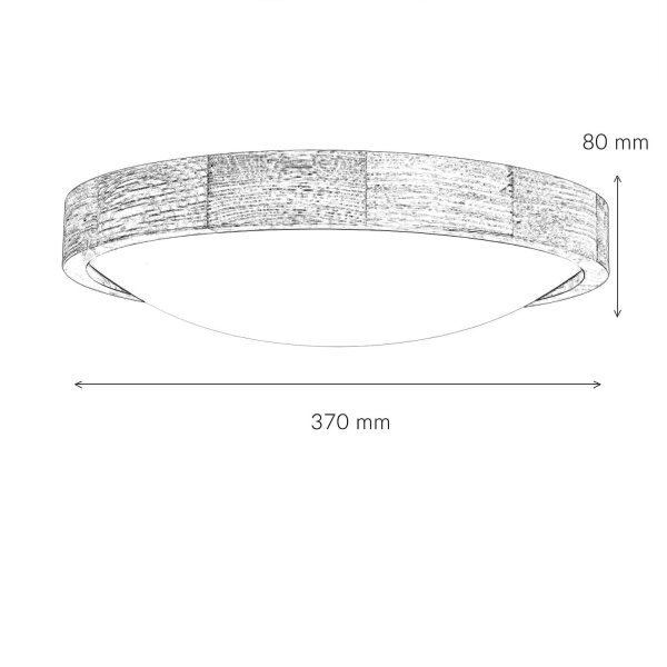 Grande lampe de plafond bois verre Ø37cmChambre à coucher
