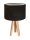 Lampe de table Brun Argent Bois Tripode 46cm R&eacute;tro
