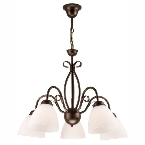 Lampe à suspendre brune Métal 5-flmg Rustique Table à manger