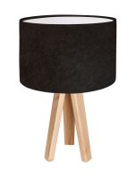 Lampe de table AIMEE Marron Blanc Bois 46cm...