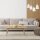 Suspension Blanc Bois Tissu Métal 4-flmg Lampe