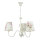 Lampe tissu 3-flmg table à manger campagnarde fleurie