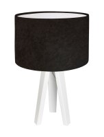 Lampe &agrave; poser Marron Blanc Bois Tr&eacute;pied...