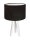 Lampe &agrave; poser Marron Blanc Bois Tr&eacute;pied 46cm R&eacute;tro AIMEE