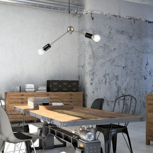 Lampe Salon Lampe à suspendre Acier inoxydable Métal