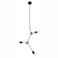 Lampe &agrave; suspendre 3-flmg acier inoxydable...