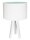 Lampe de table Abat-jour Blanc Menthe Bois Trépied 46cm Rétro