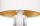 Lampe de table bois blanc or tripode 46cm rétro ROSIE