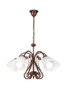 Abat-jour Lampe suspendue Shabby brun antique m&eacute;tal
