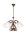 Abat-jour Lampe suspendue Shabby brun antique m&eacute;tal