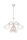 Suspension Shabby Blanc M&eacute;tal 5-flmg Rustique