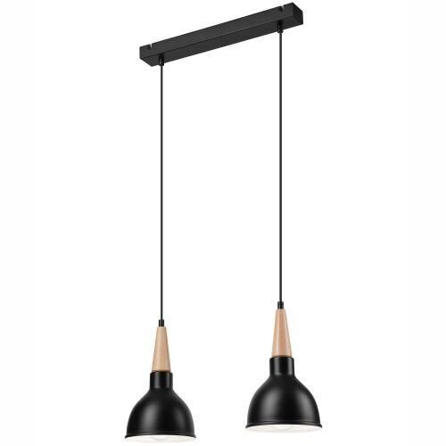 Lampe à suspendre Noir Bois Salle à manger Scandinave