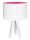 Lampe de table Abat-jour Lampe en bois Blanc Rose Tripode Rétro