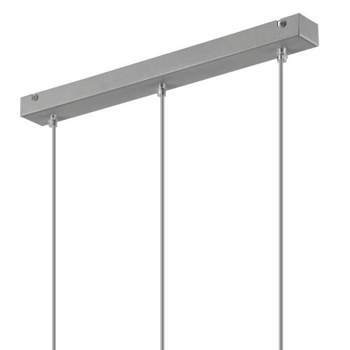 Lampe suspendue en aluminium argenté 3-flmg table à manger