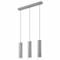 Lampe suspendue en aluminium argent&eacute; 3-flmg table...