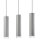 Lampe suspendue en aluminium argenté 3-flmg table à manger