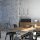 Lampe suspendue en aluminium argenté 3-flmg table à manger