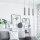 Lampe suspendue en aluminium argenté 3-flmg table à manger