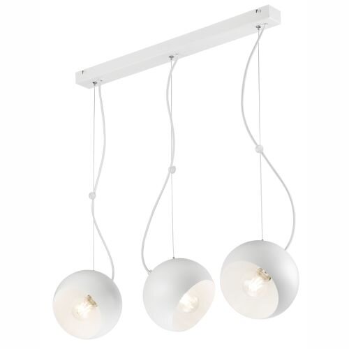 Suspension COURTNEY Blanc Métal 3-flmg Moderne