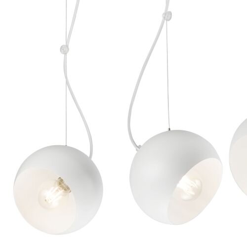Suspension COURTNEY Blanc Métal 3-flmg Moderne
