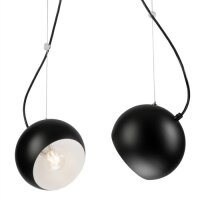 Suspension Boule Noir Blanc longue table à manger