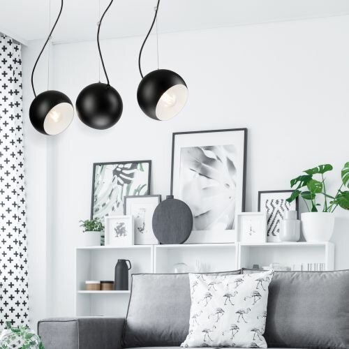 Suspension Salon Moderne Noir Blanc 3-flmg