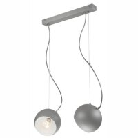 Lampe à suspendre Argent Blanc Métal Lampe...