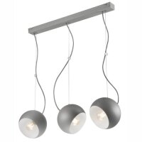 Lampe suspendue Argent Blanc M&eacute;tal Table &agrave;...
