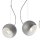Lampe suspendue Argent Blanc Métal Table à manger Moderne