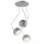 Suspension argent blanc métal rond table à manger