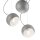 Suspension argent blanc métal rond table à manger