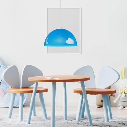 Suspension verre ronde bleu enfant garçon coloré