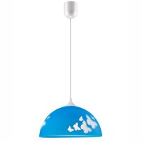Lampe de chambre denfant THORLEY bleu rond fille