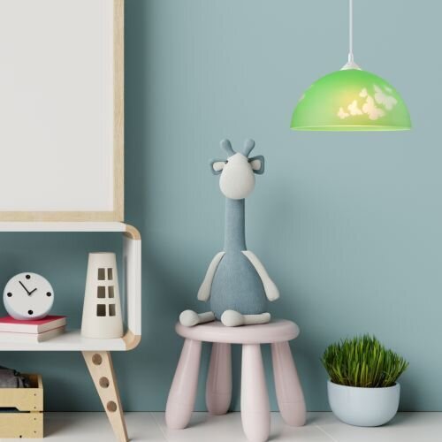 Lampe de chambre denfant verte ronde fille colorée
