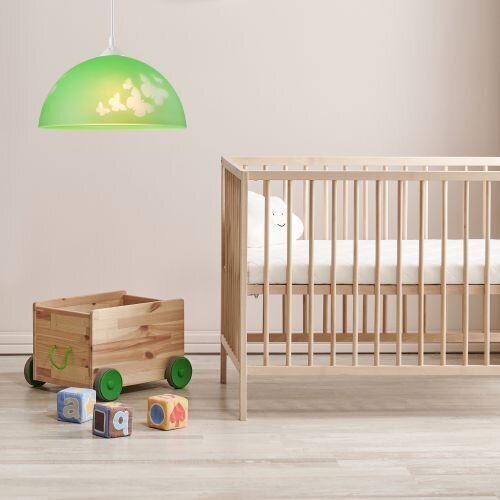 Lampe de chambre denfant verte ronde fille colorée