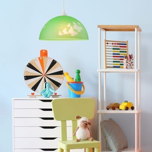 Lampe de chambre denfant verte ronde fille colorée
