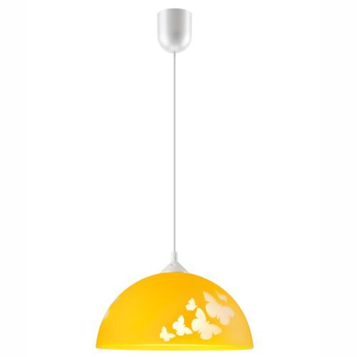 Suspension Lampe déclairage jaune Fille ronde