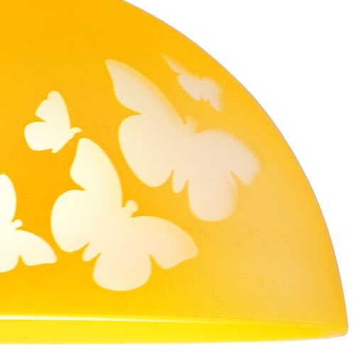 Suspension Lampe déclairage jaune Fille ronde