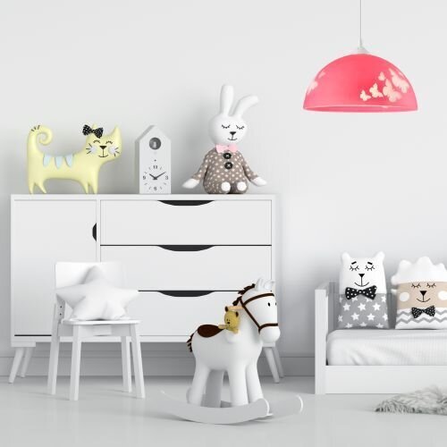 Lampe de chambre denfant fille Rose ronde Lampe