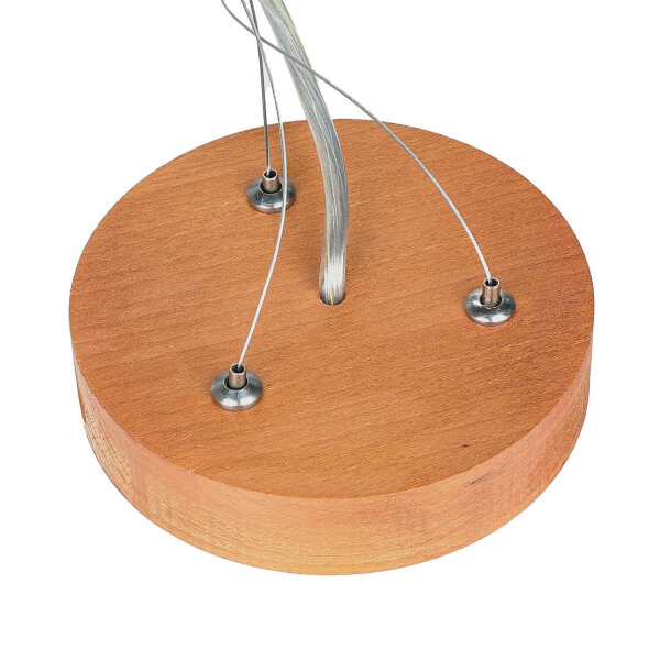 Lampe Table à manger Lampe à suspendre Bois rustique 3xW27 ronde