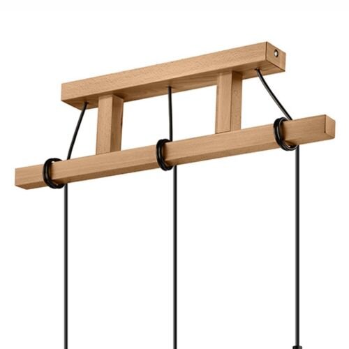 Suspension Lampe en bois Table à manger longue Moderne