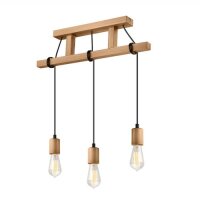 Suspension Lampe en bois Table à manger longue...