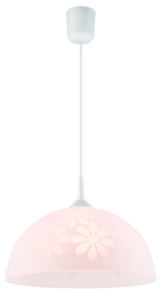Suspension Ronde Verre Blanc Métal Rétro Table à manger