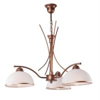 Lampe à suspendre brune en métal 3-flmg Art...