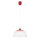 Suspension verre rouge blanc rond rétro cuisine table à manger