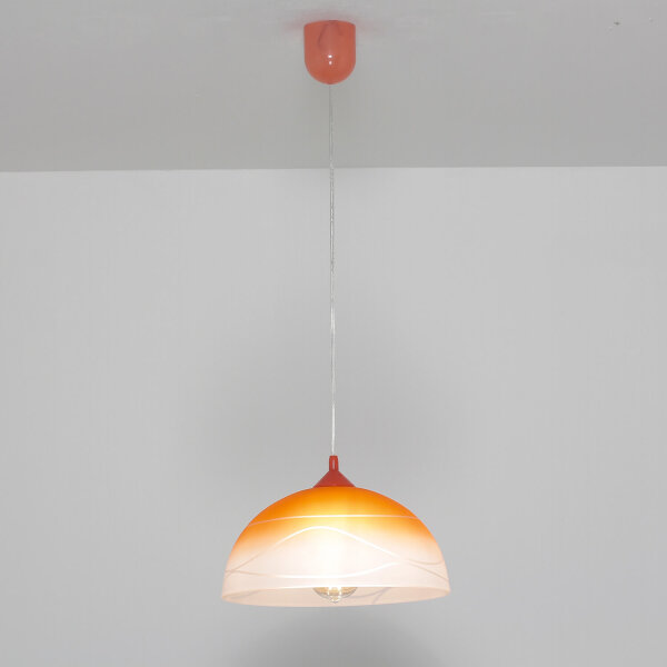 Suspension Orange ronde Table à manger Rétro ADANIA
