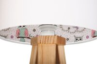 Lampe de table Abat-jour Blanc Rose Bois Tripode 46cm...