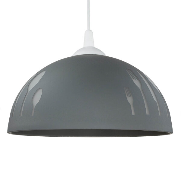 Lampe de cuisine rétro en verre avec motif Ø30cm